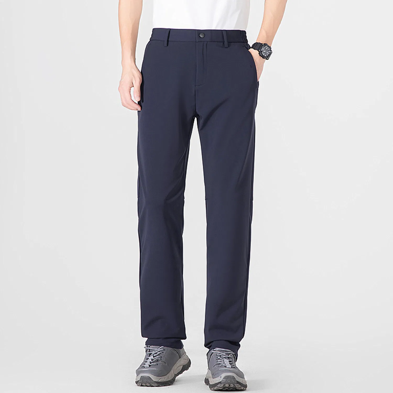 Детские классические свободные брюки Red Bean, Navy Blue — фото 4