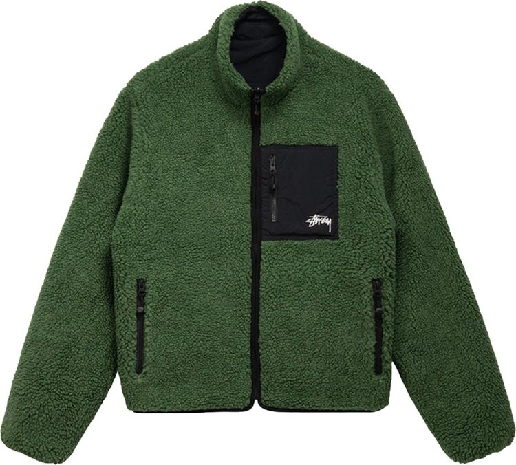 

Куртка Stussy 8 Ball Sherpa Jacket 'Green', зеленый