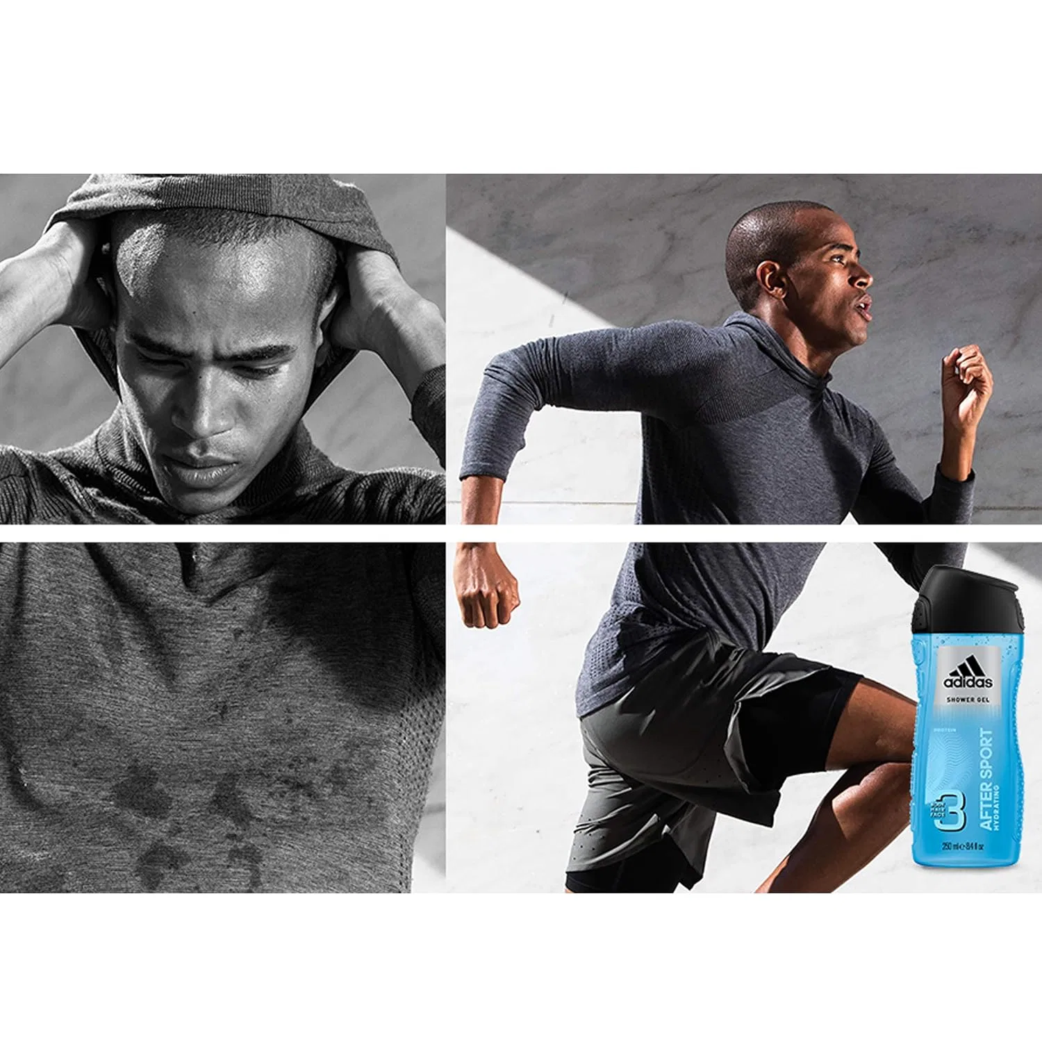 3-in-1 Shower Gel, After Sport, adidas, набор 2 x 250 мл — фото 4