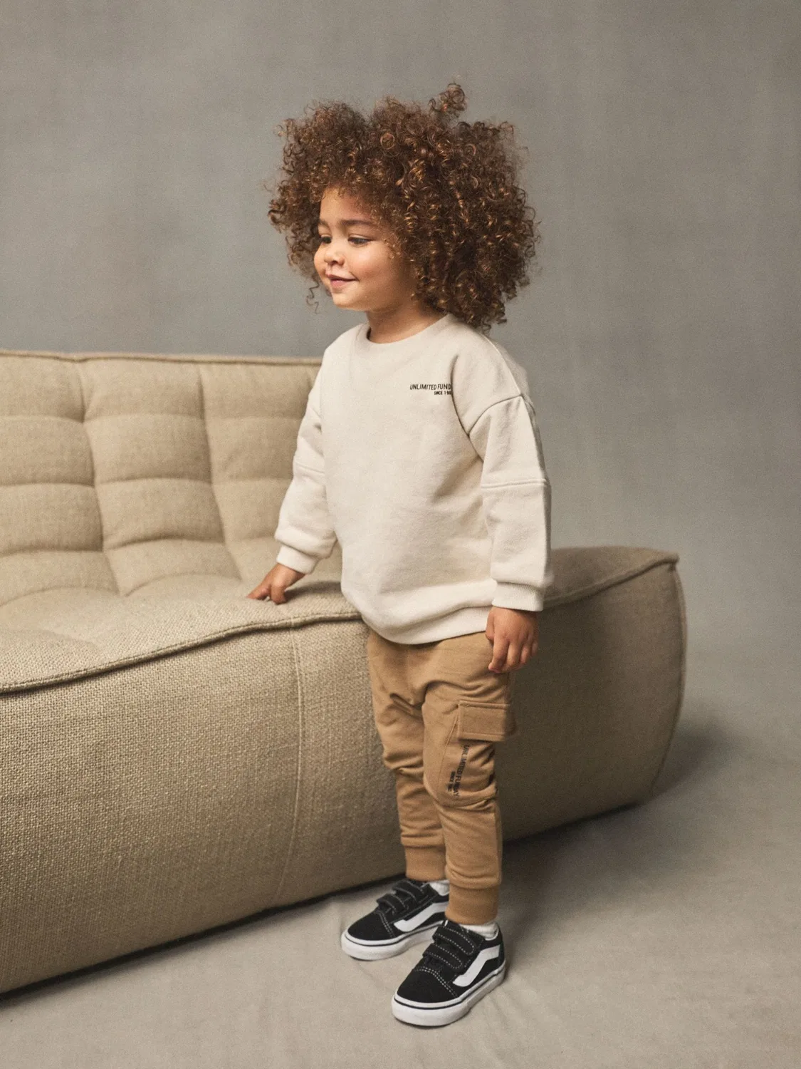 Детский спортивный костюм Utility Sweatshirt и Super Skinny Joggers Set Next, светло-бежевый
