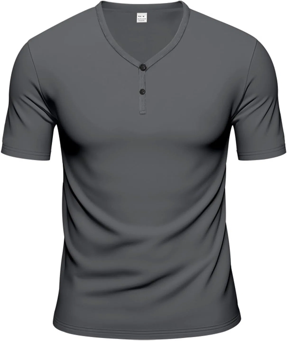 Мужская футболка с V-образным вырезом Miyaomn, Dark Gray — фото 4