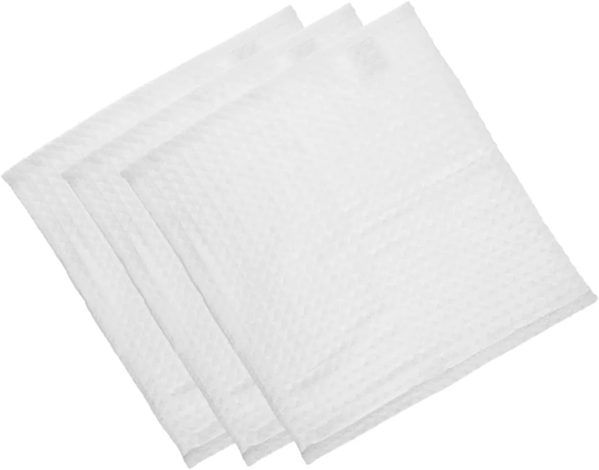 Мочалка для лица из хлопка, Healeved, набор 3 шт, 35x35 см, Weiß — фото 2