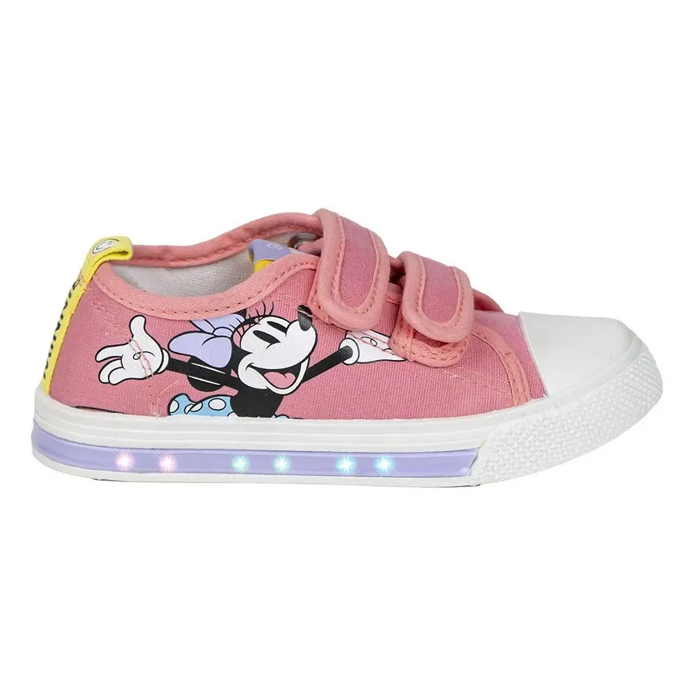 Детские кроссовки для девочек со светящейся подошвой Minnie Disney, Pink