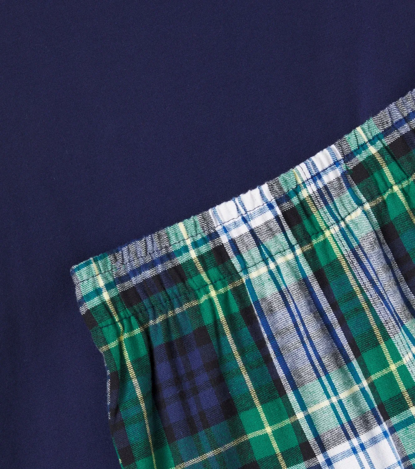 Комплект пижам из хлопка в клетку White Gordon Plaid Polo Ralph Lauren Kids, Разноцветный — фото 3