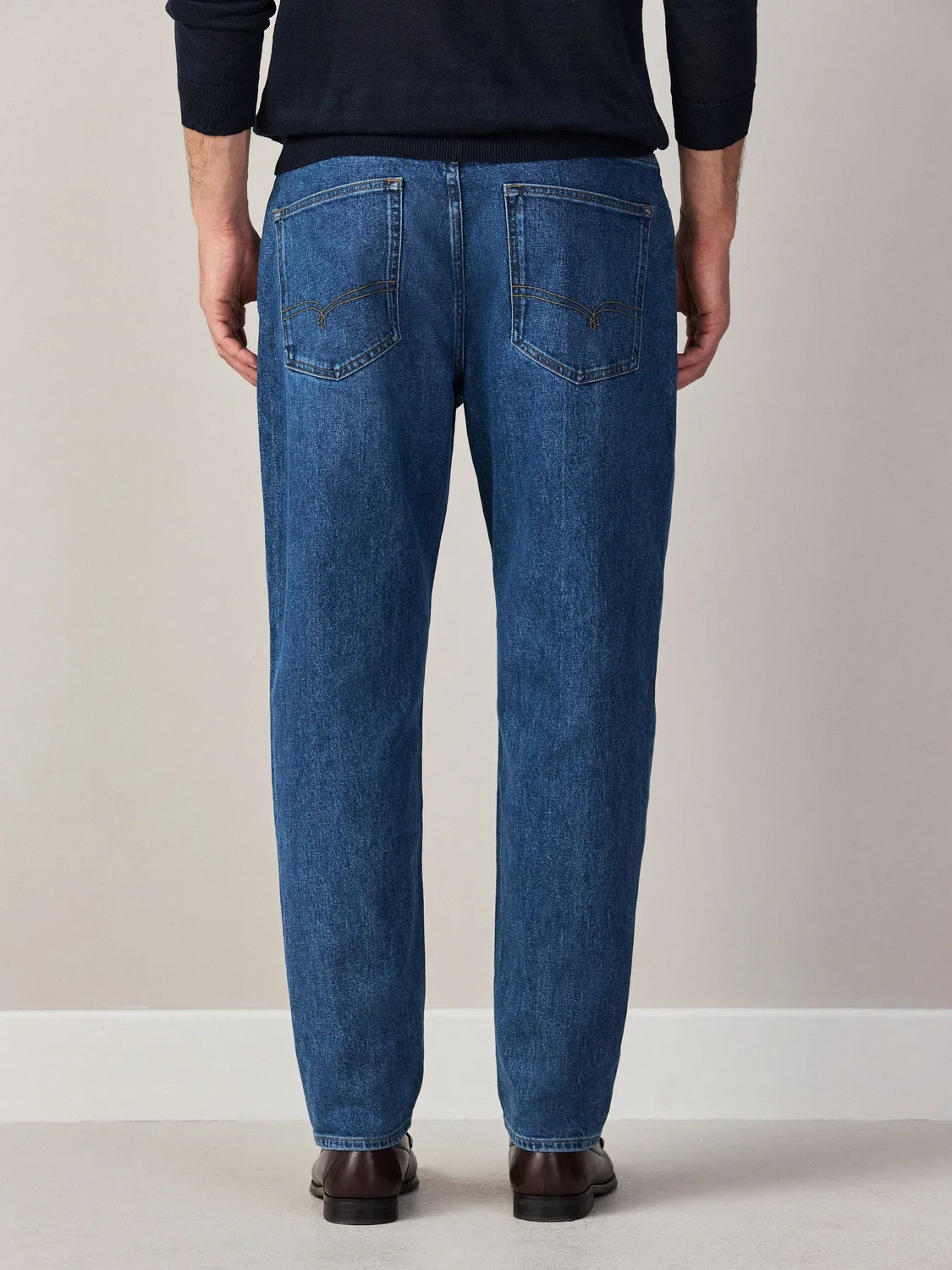Джинсы Regular Fit Mid Blue Denim Next — фото 4
