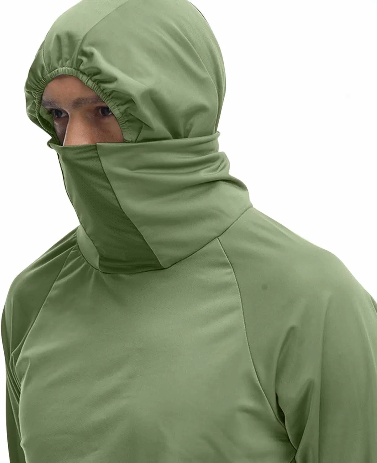 Женская солнцезащитная куртка с капюшоном UPF 50+, Army Green — фото 4