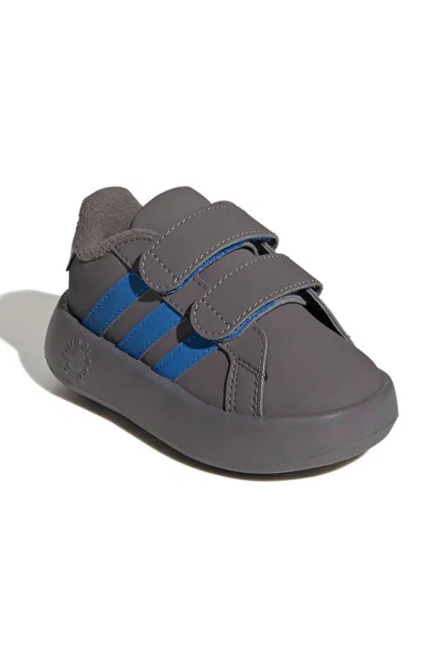 Детские кроссовки для девочек текстильные Grand Court Baloo Cf I Brown Sneakers Jr5632 Adidas, Brown — фото 3