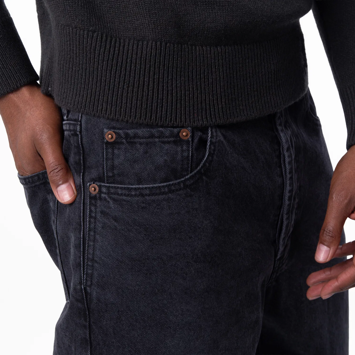 Джинсы свободного кроя Black Denim Loose-Fit Jeans Saint Laurent, Used Paris Black — фото 2