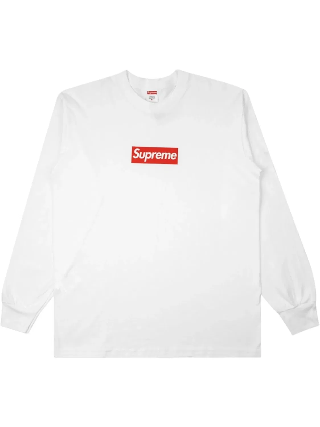 Supreme Футболка Box Logo с длинными рукавами белая