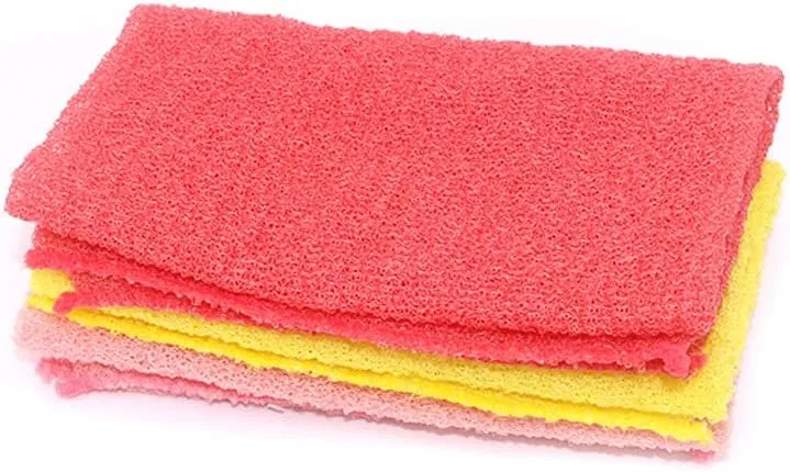 Мочалка для пилинга, премиум нейлон, 3 шт, 7.87x18.5 дюймов, Red Yaya2021-Shop