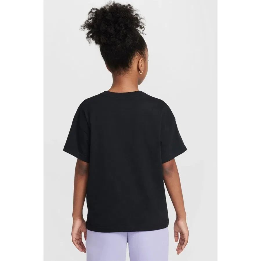 Детская футболка с коротким рукавом Nike Sportswear Kids Tee Black, Черный — фото 2