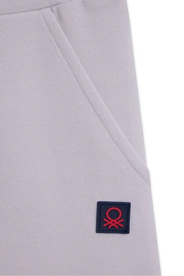 Детские шорты для мальчиков однотонные Benetton, Gray — фото 4