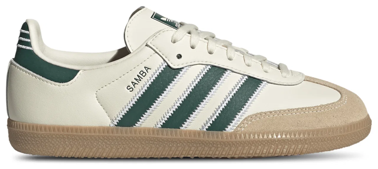Кроссовки для мальчиков Samba Adidas, цвет Cream White/Collegiate Green/Gum