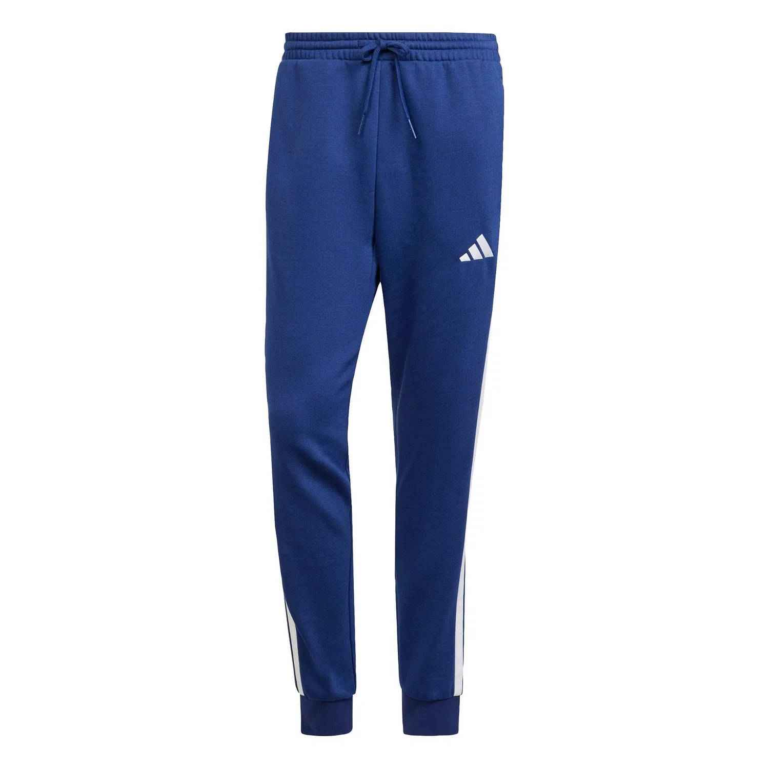 Женские спортивные штаны с 3-полосным дизайном Essentials 3-Streifen Fleecehose Adidas, Цвет Dunkelblau / Weiss / Navyblau — фото 2