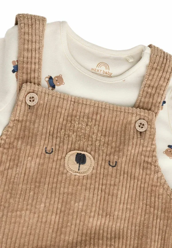 Комплект из боди и штанов с принтом Regular fit Next, Tan Brown Bear — фото 4