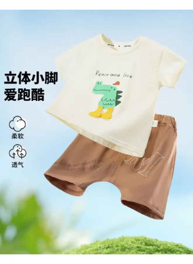 Комплект футболка и шорты с коротким рукавом Bornbay, айвори