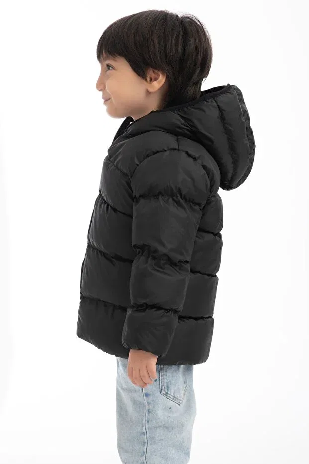 Детское пальто для девочек с капюшоном Royalside, Black