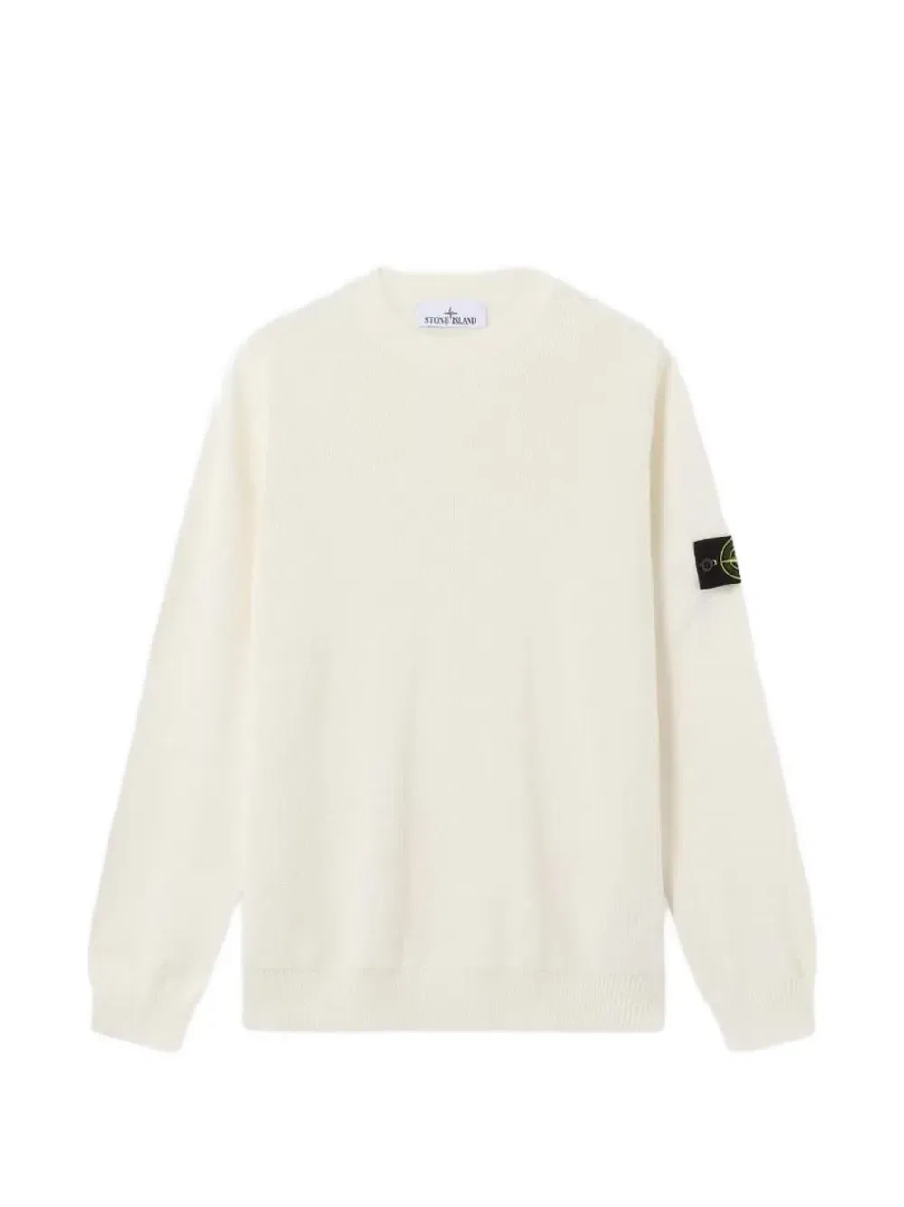 Джемпер из мягкого органического хлопка с микростежком Stone Island, бежевый