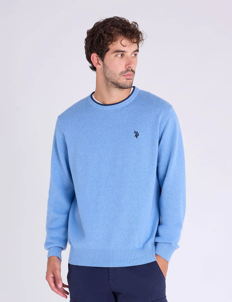 

Свитер U.S. Polo Assn Solid Crew Neck, голубой