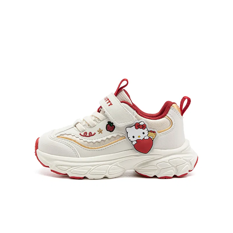 Детские кроссовки с принтом Hello Kitty Beige Red-Hello Kitty Sanrio