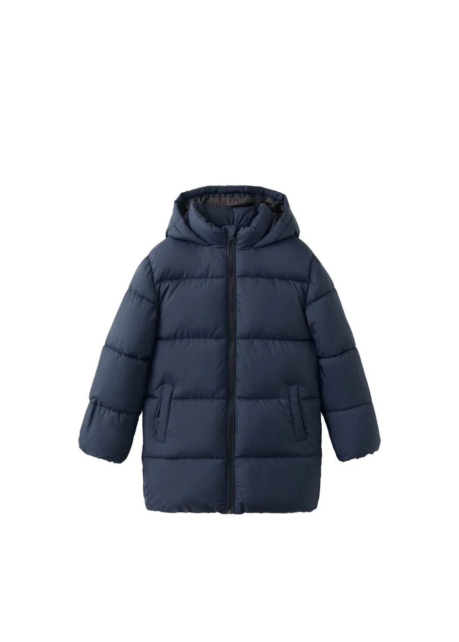 Детское пальто MANGO KIDS 'AMERLONG' цвета морской синевы