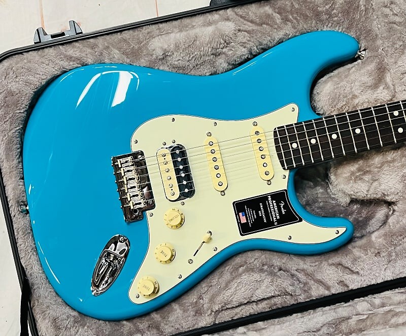 

Fender American Professional II Stratocaster HSS RW 2022 Miami Blue New Unplayed Auth Dealer 8lb4oz #984