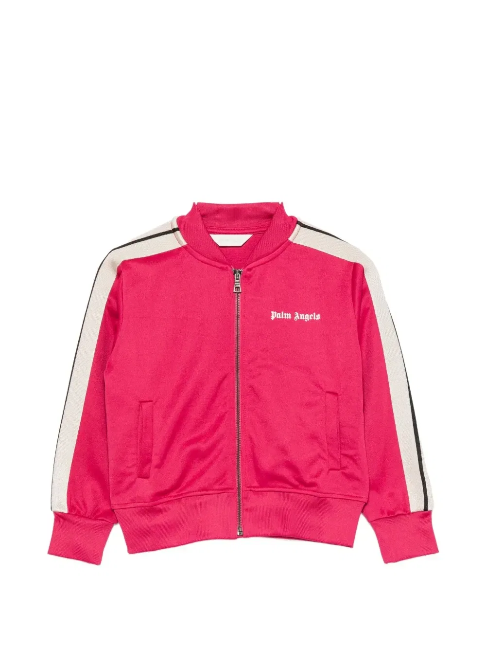 Куртка с логотипом и полосками по бокам Palm Angels Kids, розовый