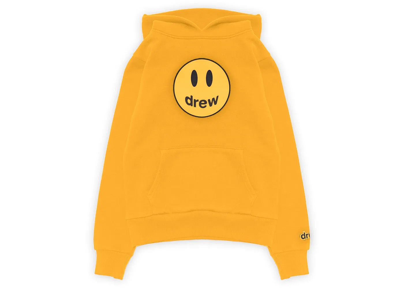 Детский худи с принтом Mascot drew house, Golden Yellow