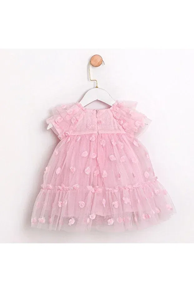 Детское платье для девочек с воланами Alina baby girl special day dress Momercy, Pink — фото 3