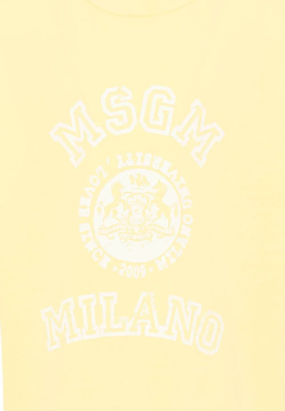 Футболка унисекс - футболка с принтом Msgm, Yellow — фото 3