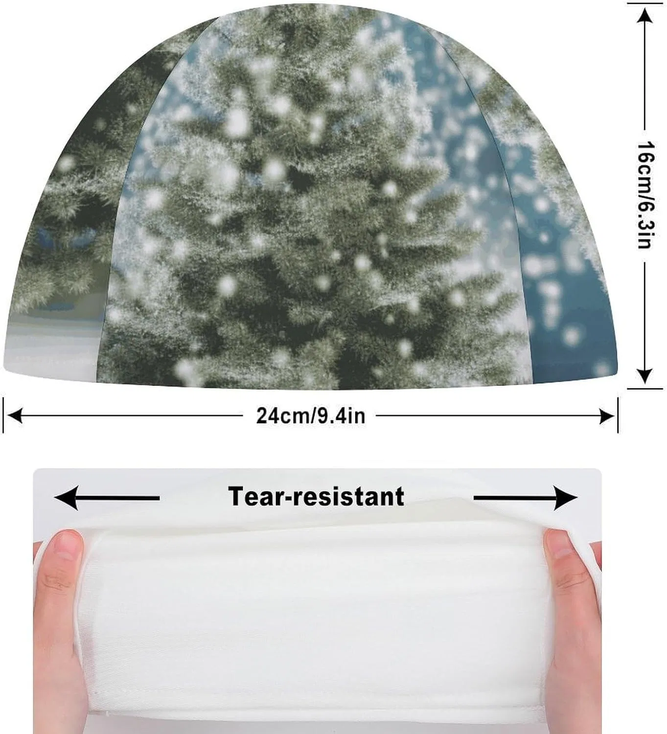 Шапочка для душа Merry Christmas, KLWQR, 1 шт, универсальный размер — фото 2