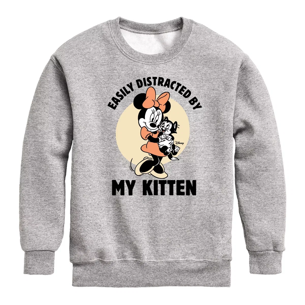 Детский свитшот с длинным рукавом Easily Distracted By Kittens Minnie Disney, Mauve
