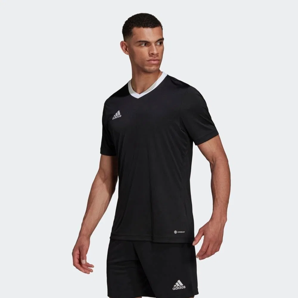 Мужская футболка с V-образным вырезом Entrada 22 adidas, Black — фото 2