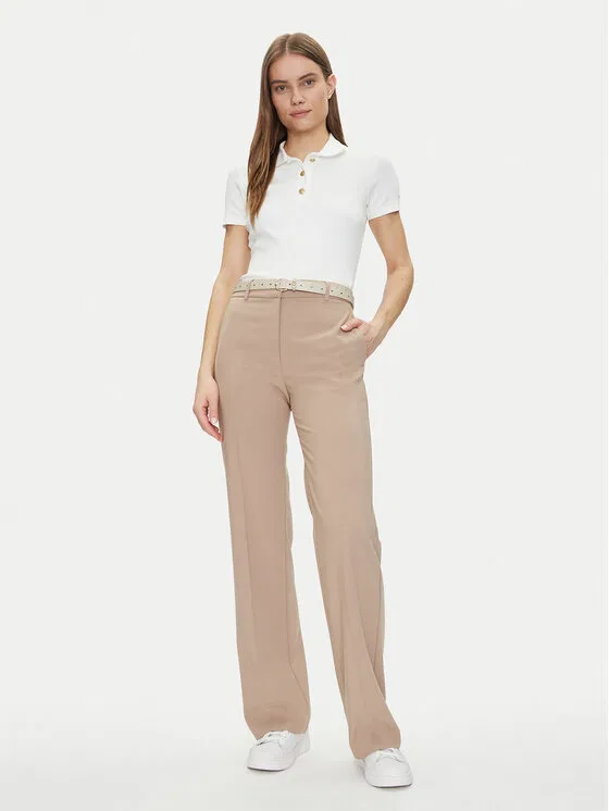 Поло regular fit Slim Gold Button Polo Ss Tommy Hilfiger, белый — фото 2