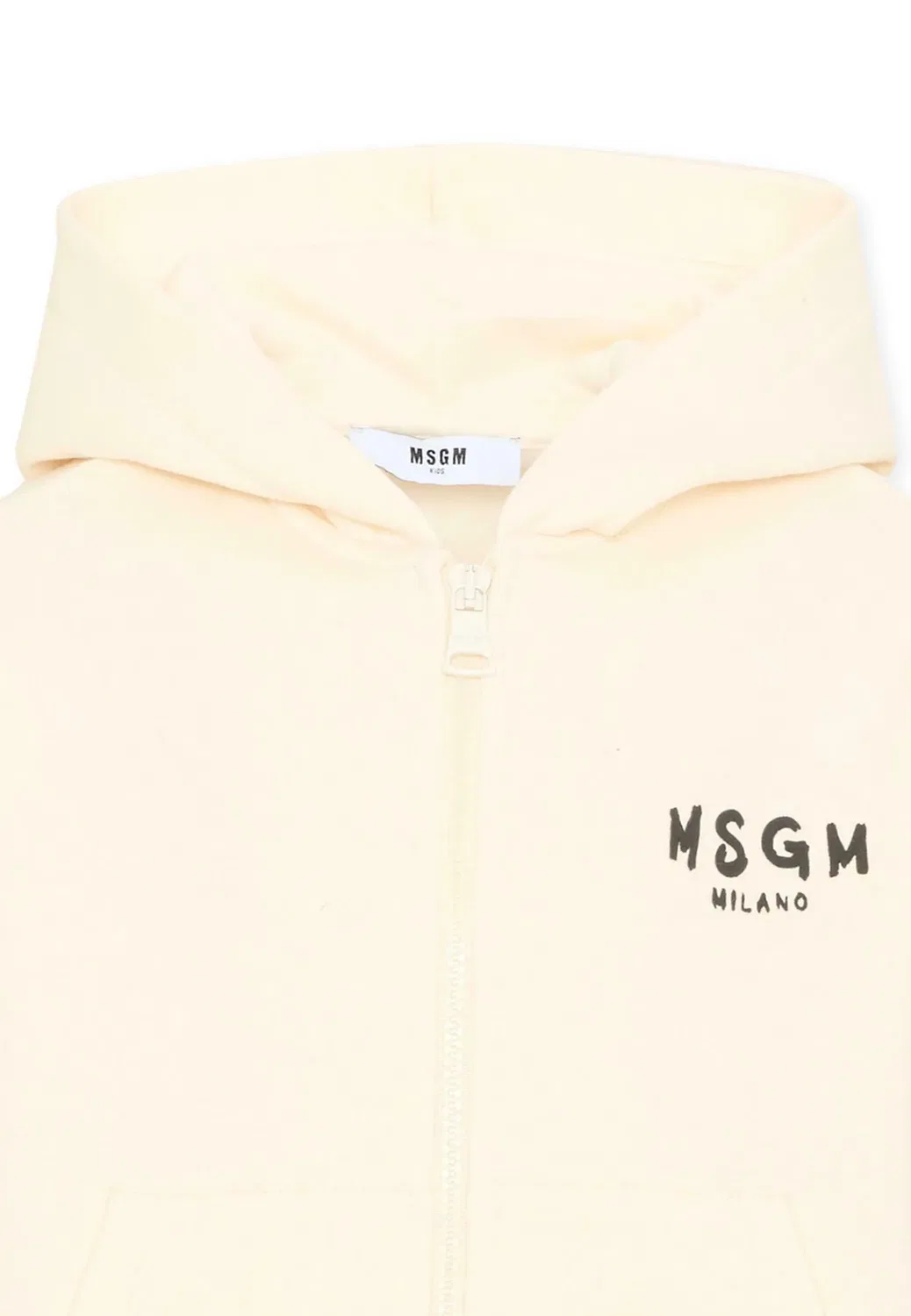 Толстовка унисекс Felpa на молнии Msgm, Ivory — фото 3