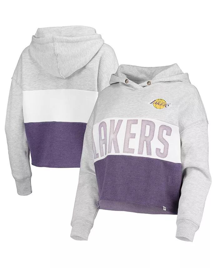 

Женская толстовка с капюшоном Los Angeles Lakers Lizzy серого цвета '47 '47 Brand