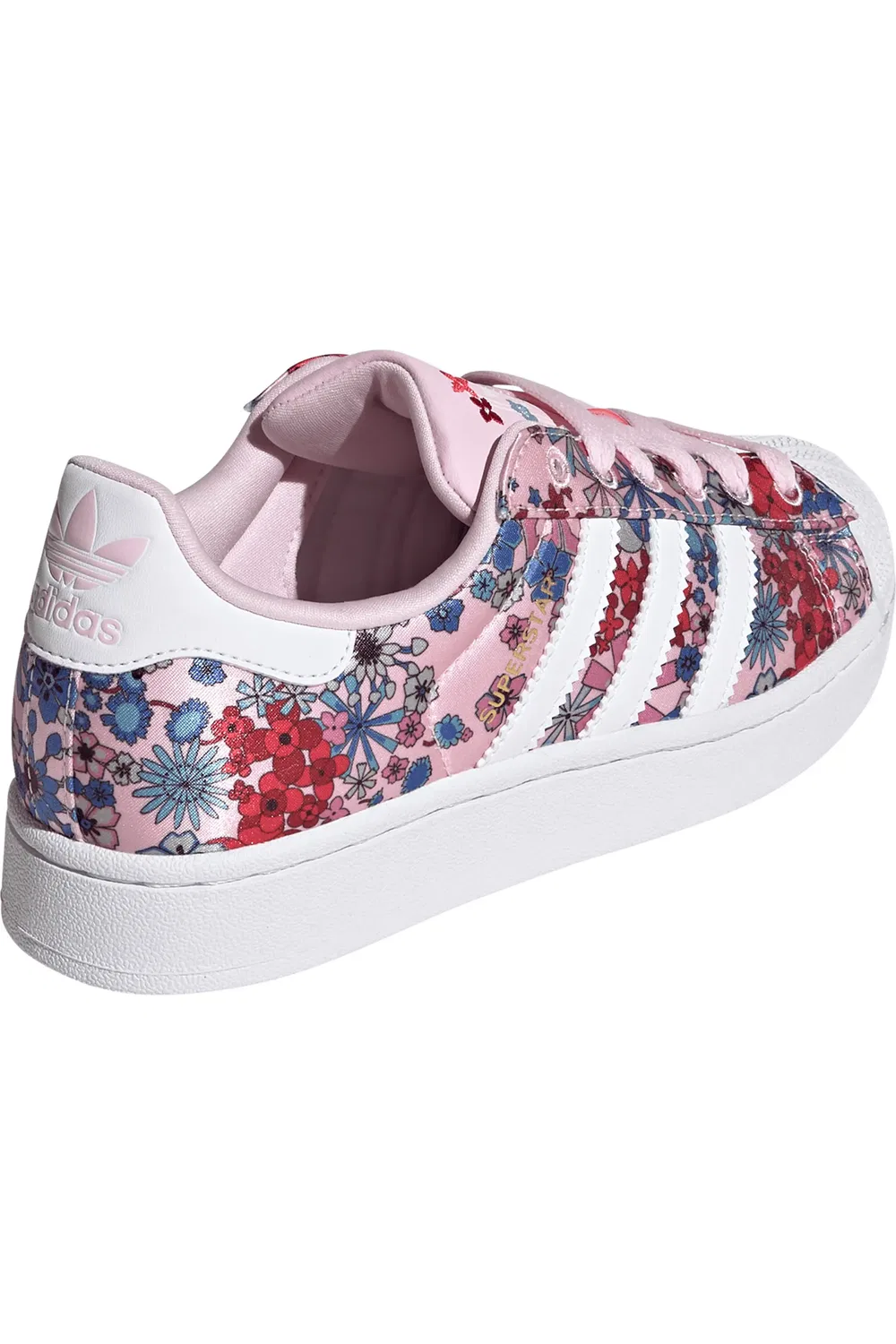 Кроссовки детские с зубчатыми полосками Superstar II adidas, Clear Pink/White/Light Pink — фото 3