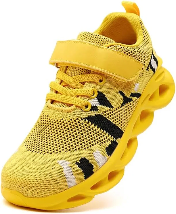 Детские кроссовки для мальчиков с камуфляжным принтом GLYGML, Yellow-Camo