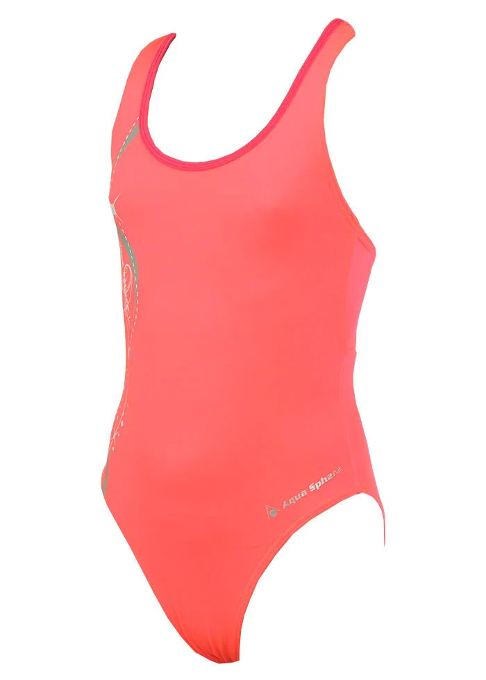 Детский купальник для девочек с U-образной спинкой Aqua Sphere Bliss, Pink/Grau