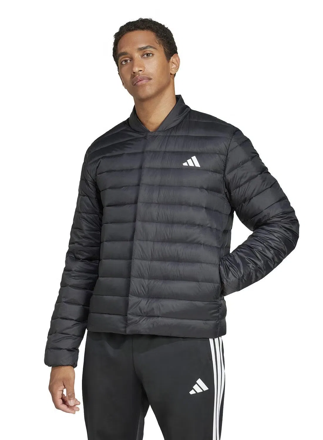 Куртка пуховая легкая Helionic light down jacket Adidas, черный