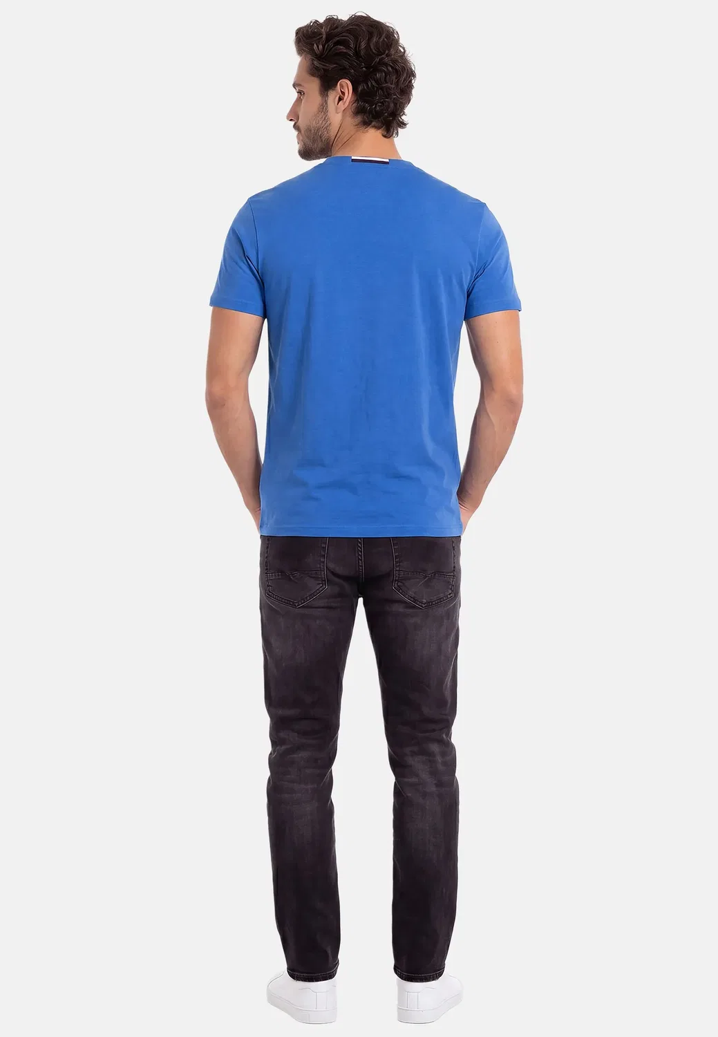 Мужская футболка из 100% хлопка P-012 U.S. Polo Assn., Cobalt — фото 4