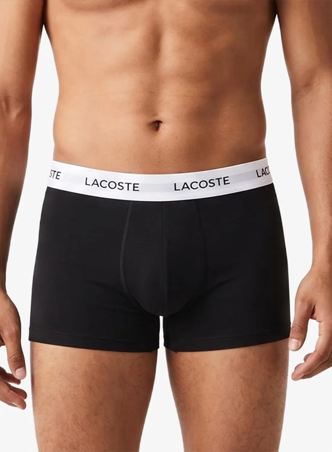 Трусы-боксеры эластичные, комплект из 3 штук, Lacoste, черный — фото 4