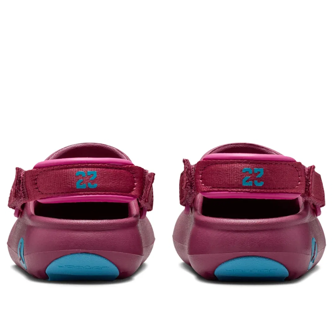 Детские сандалии с синтетическим верхом Air Jordan Hydrip Sandals 'Sweet Beet' Jordan, Sweet Beet/Baltic Blue/Desert Pink/Sweet Beet — фото 4