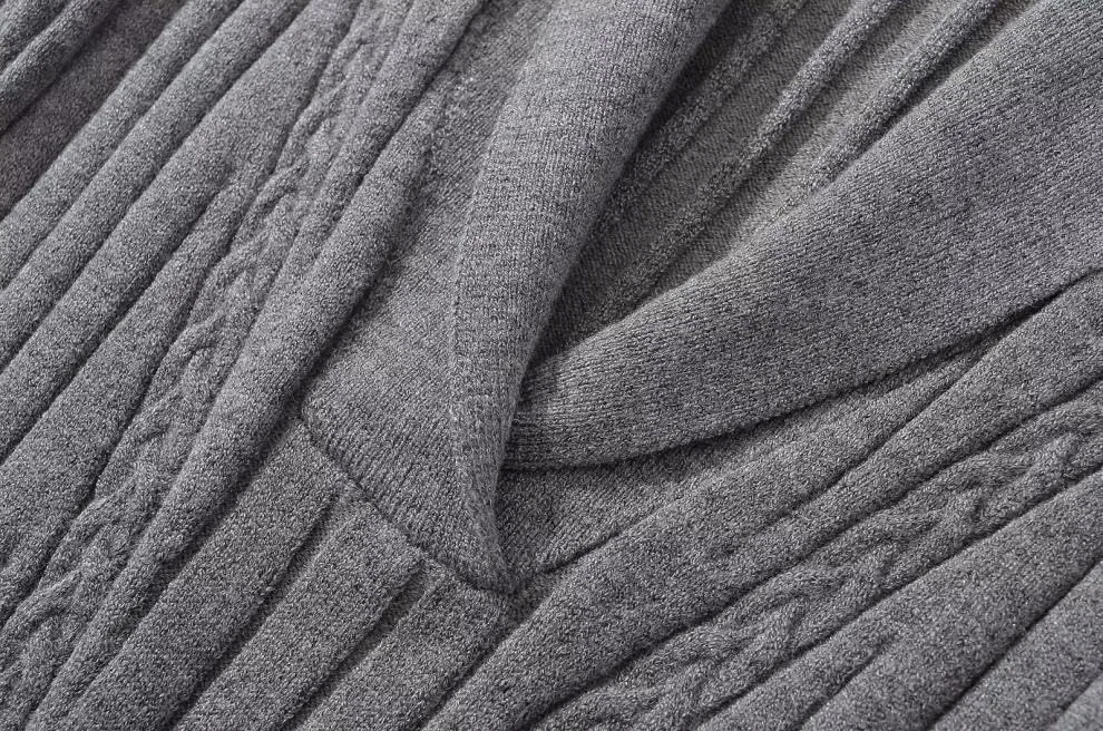 Женское элегантное платье миди с запахом, Grey — фото 4