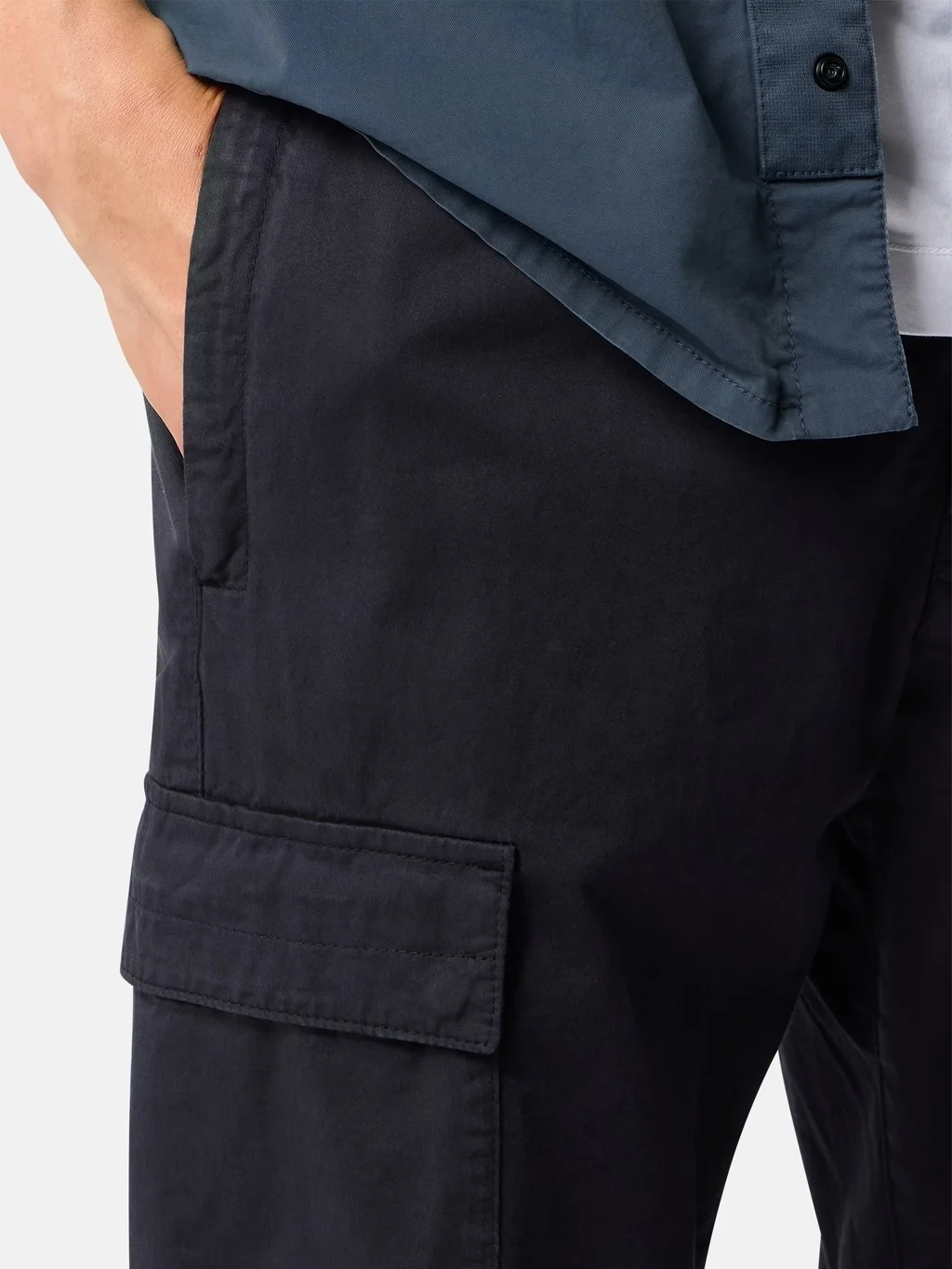 Мужские брюки-джоггеры Stone Island Regular-tapered-fit With Elastic Waist, темно-синий — фото 4