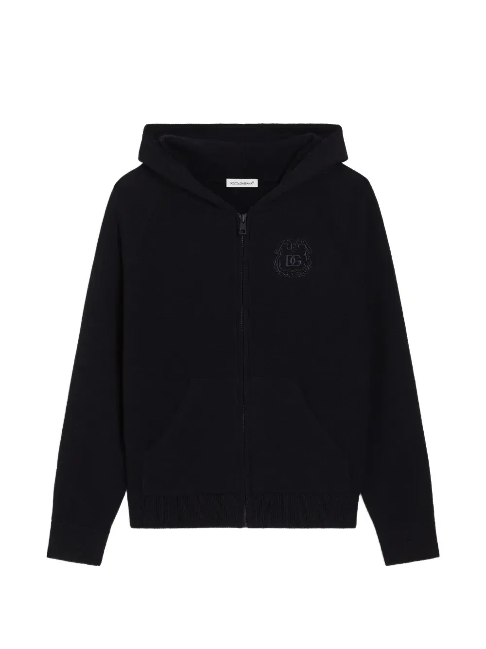 Шерстяной кардиган на молнии Dolce & Gabbana Kids, синий