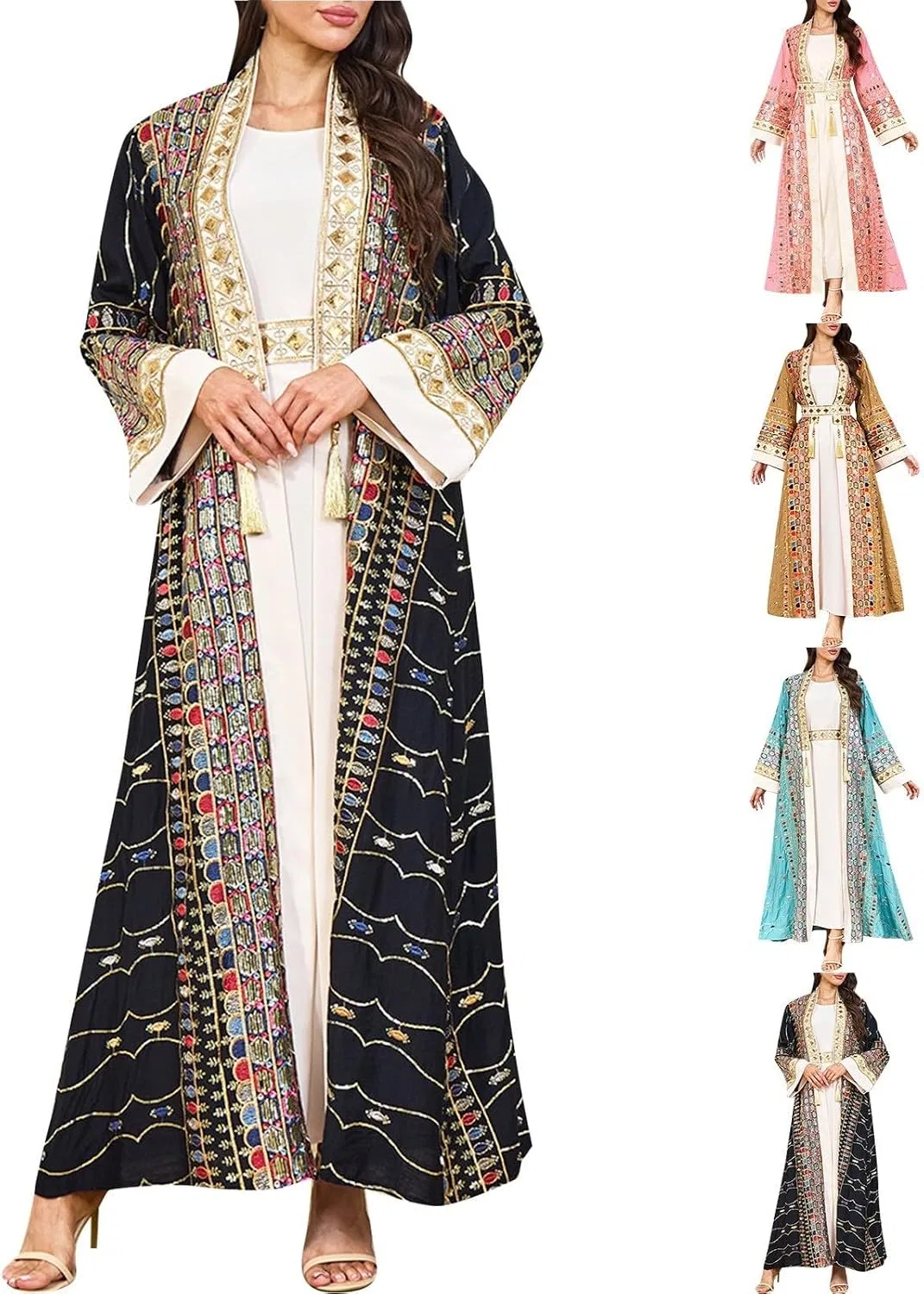 Женское мусульманское платье для молитвы Dubai Maxi, Blue — фото 2