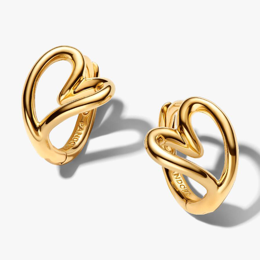 

Серьги Pandora Organically Shaped Heart Small, золото