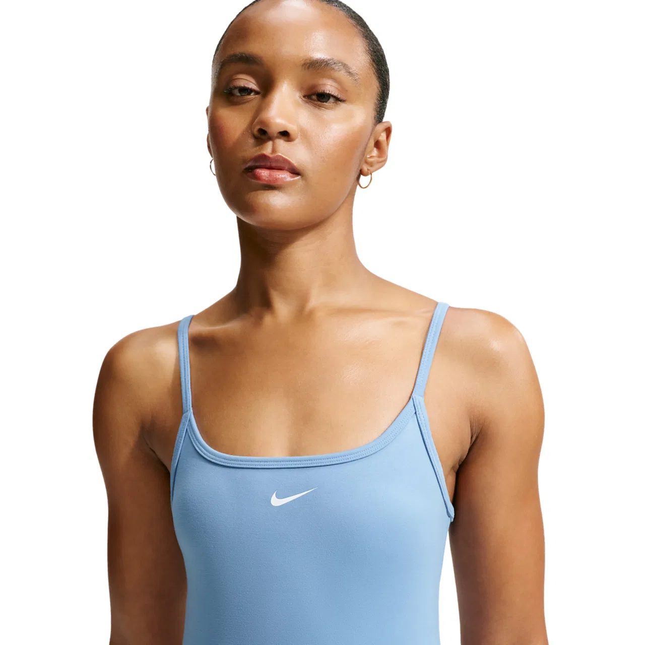 Женское платье Dri-FIT с открытой спиной Nike One, Work Blue/White — фото 4