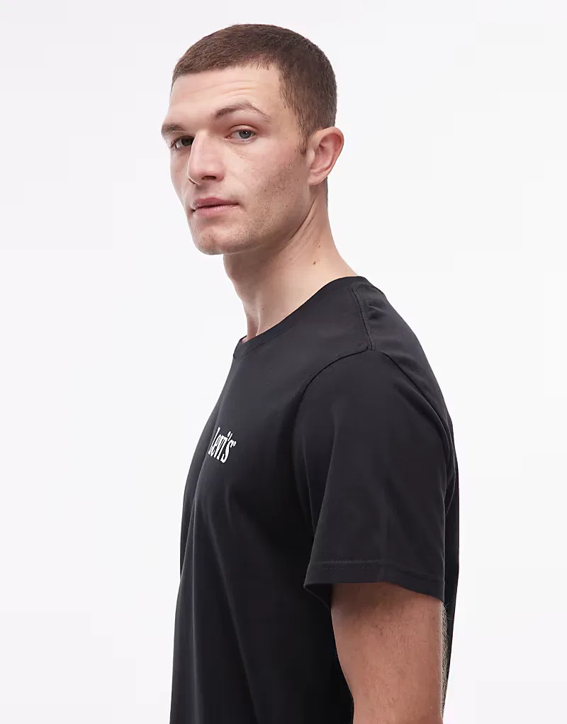 Футболка Levi's с принтом "расслабленный хот-дог" на спине, черный — фото 4